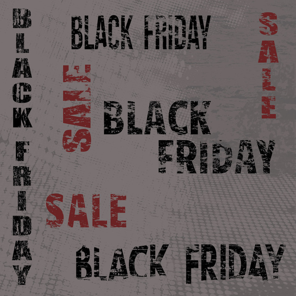 Черная пятница продажи ретро-плакат
 - Вектор,изображение