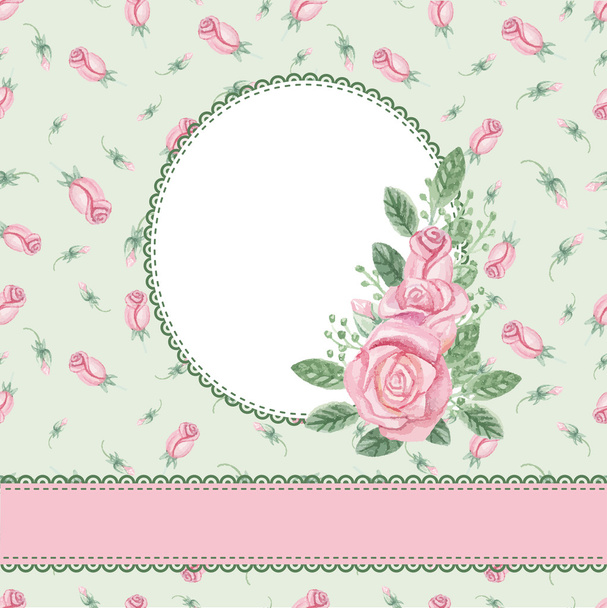 Vintage floral invitation,card. - Fotografie, Obrázek