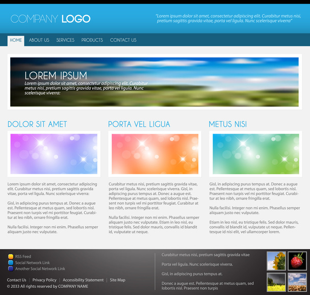Vector Modern web page template - Vector, Image
