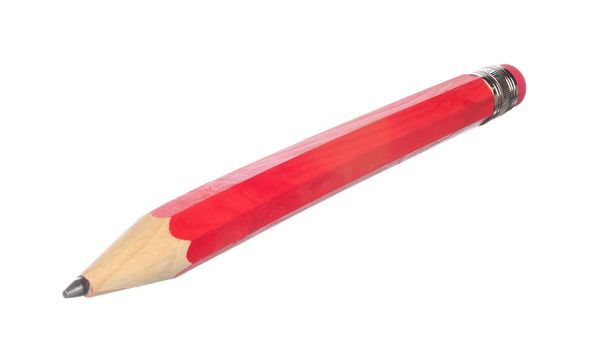 Lápis vermelho isolado em branco - Foto, Imagem