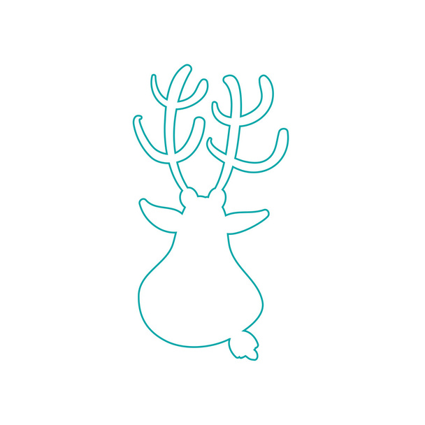 Ícone de rena de Rudolf
 - Foto, Imagem