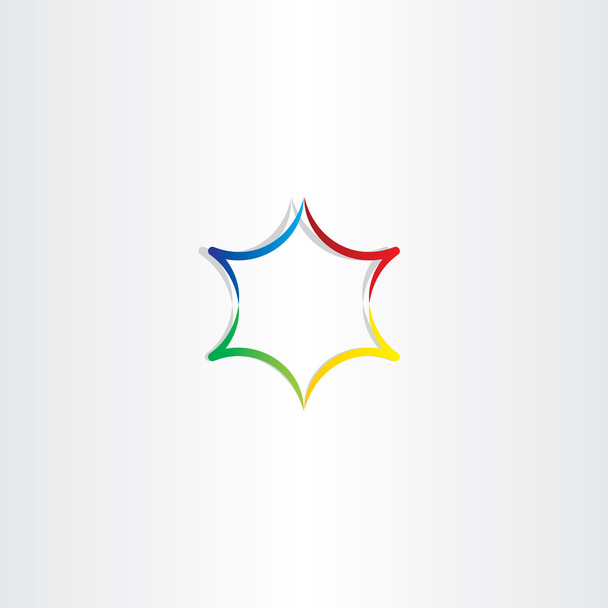 カラフルなグラデーション星ロゴ ベクター アイコン デザイン - ベクター画像