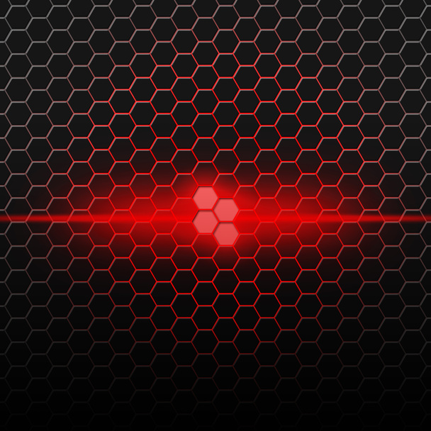 Red pattern with hexagons - Photo, Image