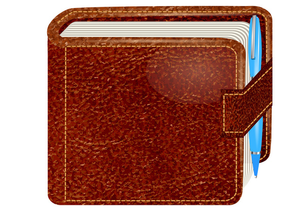 diary and pen - Vector, Image