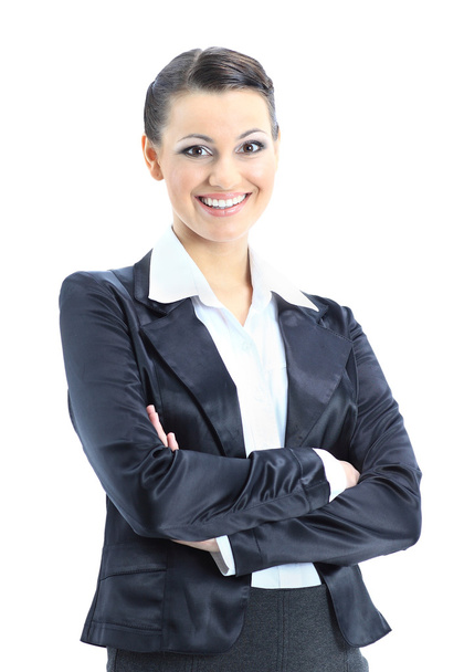 Beautiful business woman nice smiles. isolated on a white background. - Foto, Imagen