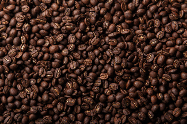 braune Kaffeebohnen Hintergrund Nahaufnahme - Foto, Bild