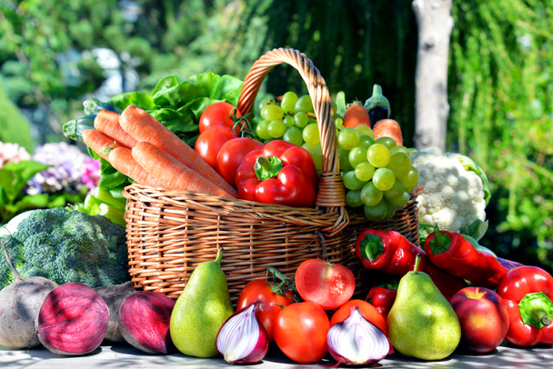 Taze organik sebze ve meyve bahçesinde - Fotoğraf, Görsel