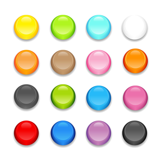 ensemble de boutons vectoriels colorés
 - Vecteur, image