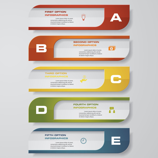 Design clean number banners templatet. Vector. - Vettoriali, immagini