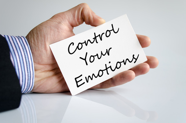 Controle van uw emoties tekst concept - Foto, afbeelding