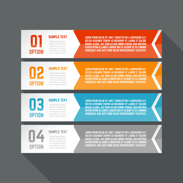 Infographics design template. Business concept with 4 options. - Vektor, Bild