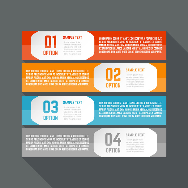 Infographics design template. Business concept with 4 options. - Vektör, Görsel