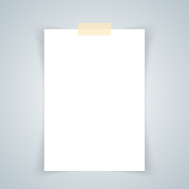 White sheet of paper.Realistic vector background. - Vektor, obrázek