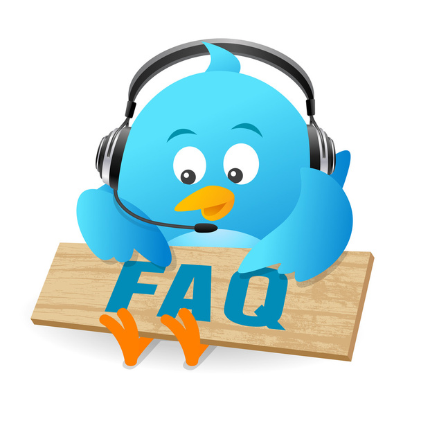 Sininen lintu FAQ-merkki
 - Valokuva, kuva