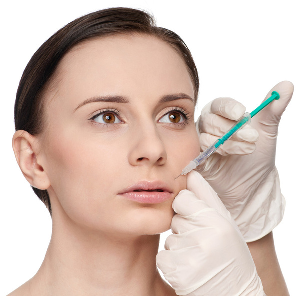 Cosmetic botox injection in the beauty face - Zdjęcie, obraz