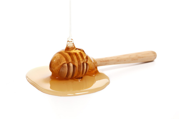 miel cazo delicioso fondo blanco primer plano dulce saludable
 - Foto, Imagen