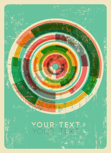 Abstract colorful circles background. Vintage grunge vector illustration. Eps10. - Vecteur, image