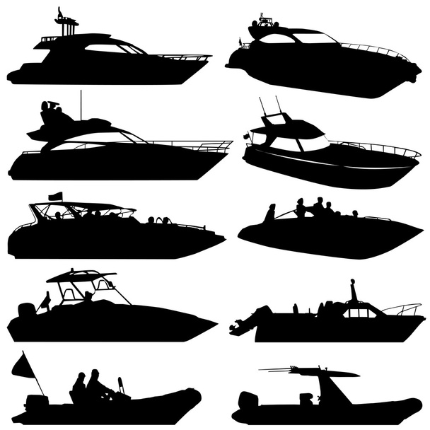 Motor yacht vector - Vector, Image