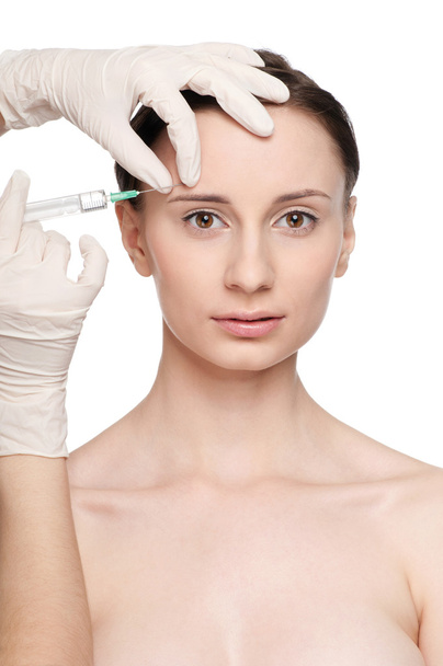 Iniezione cosmetica di botox nel viso di bellezza
 - Foto, immagini