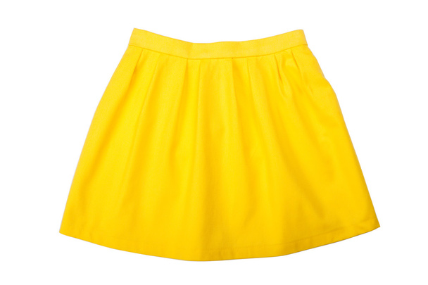 Falda plisada amarilla
 - Foto, Imagen