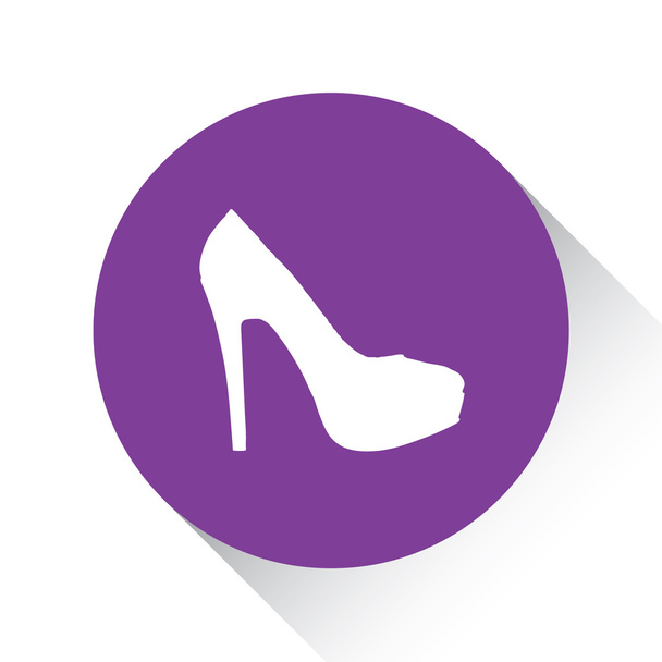 Purple Icon Isolated on a White Background - High Heels - Διάνυσμα, εικόνα