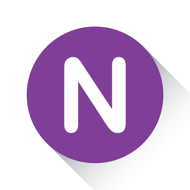 Purple Icon Isolated on a White Background - N - Vektori, kuva
