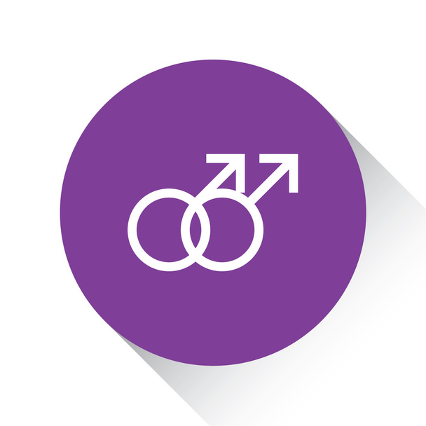 Purple Icon Isolated on a White Background - Gay - Vector, afbeelding