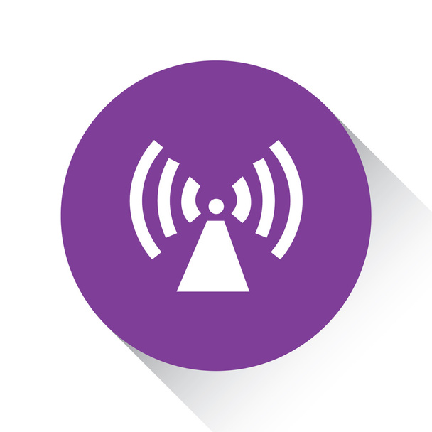 Purple Icon Isolated on a White Background - Radio Tower - Vector, Image