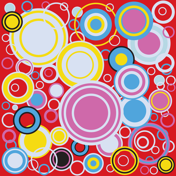 Popart kleur cirkels - Vector, afbeelding