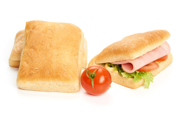パン、トマト、サンドイッチ - 写真・画像
