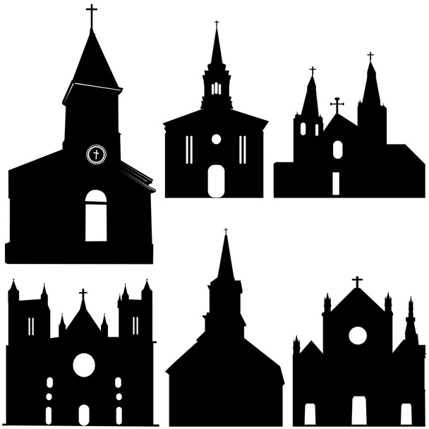 Silhouette de l'art vectoriel de l'église
 - Vecteur, image