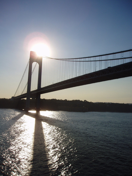 Verrazano στενεύει τη γέφυρα στο ημέρα - Φωτογραφία, εικόνα