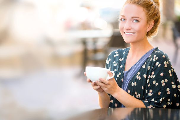 Kobieta kawa - Zdjęcie, obraz