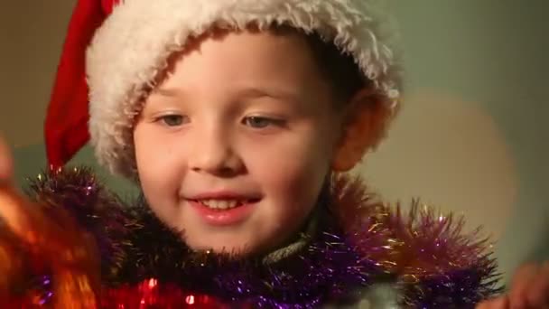 little boy dressed as Santa Claus 10 - Felvétel, videó