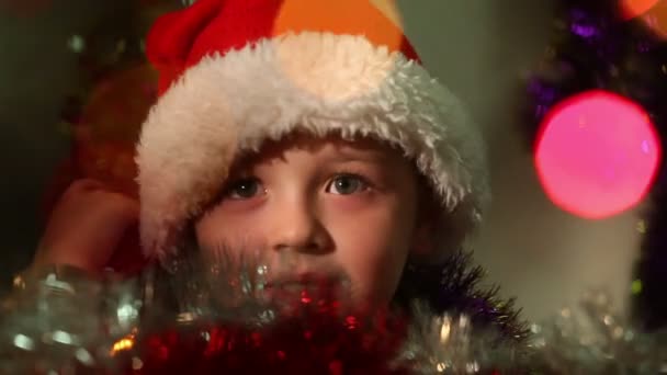 little boy dressed as Santa Claus  6 - Video, Çekim