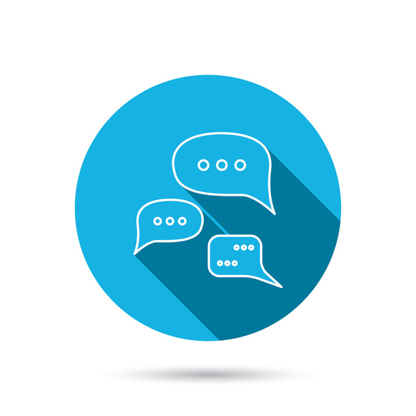 Conversation icon. Chat speech bubbles sign. - Vektor, Bild