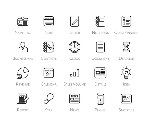 Outline icons thin flat design - Vecteur, image