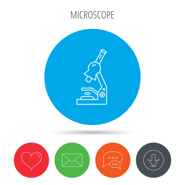 Microscope icon. Medical laboratory equipment. - Vektori, kuva