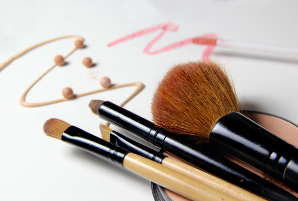 Make-up, foundation and brushes - Photo, Image