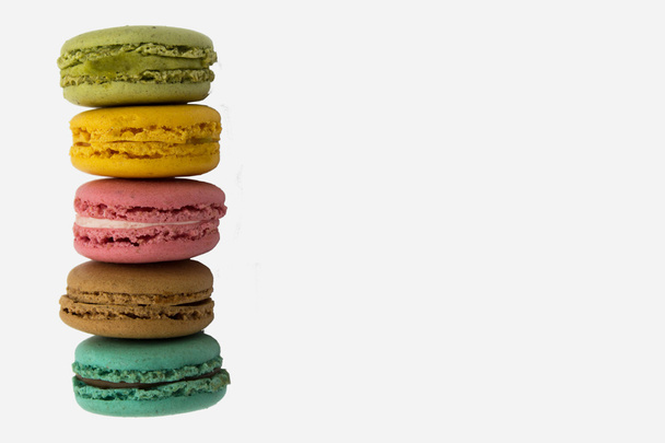 colored macarons. stacked macaroons. - Fotografie, Obrázek