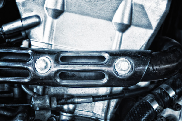 Close up view of  motorcycle engine - Photo, Image