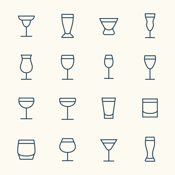 icônes ligne boissons alcoolisées
 - Vecteur, image