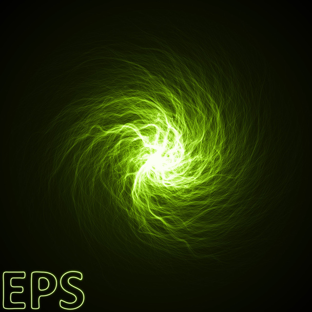 magical energy vortex. energy veins from center to outside. lime - Vector, Image