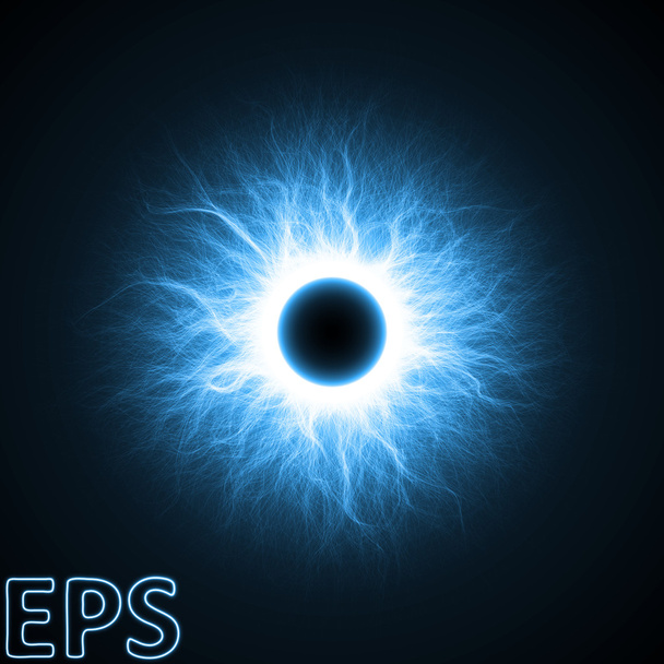 magical energy eclipse. energy veins from center to outside. blu - Vector, Image