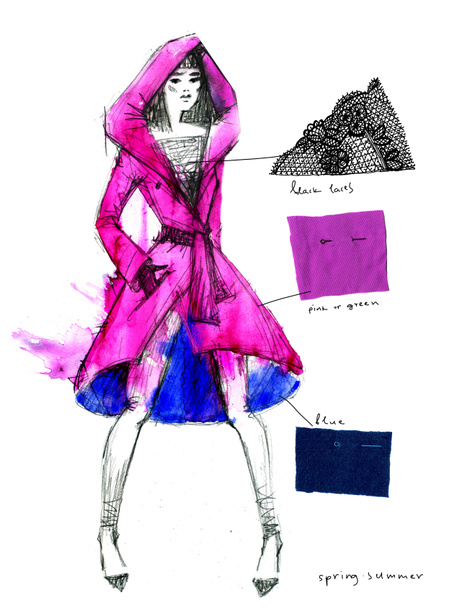 A sketch of a fashion model. - Photo, Image