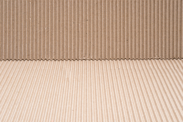 cardboard corrugated pattern at two different angles - Photo, Image