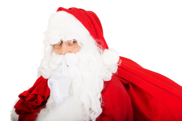Счастливый Санта-Клаус в очках
 - Фото, изображение