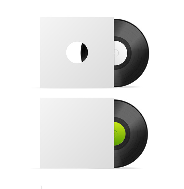Vinyl Record in Empty Paper Case. Vector - Vector, Imagen
