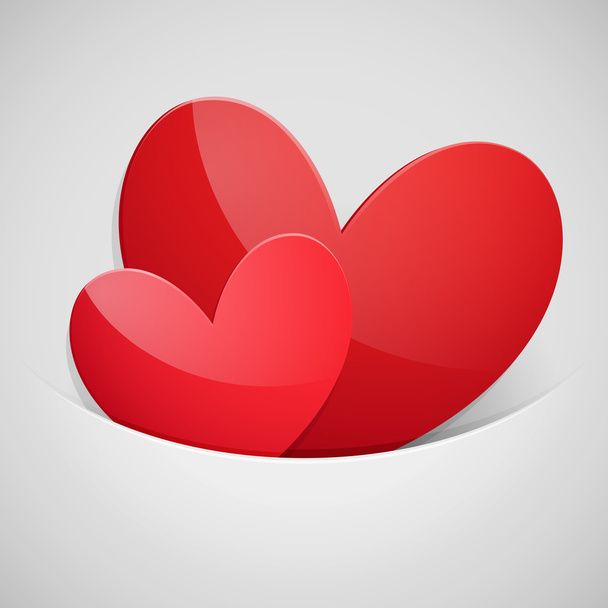 Valentines Day card with Heart - Vector, Imagen