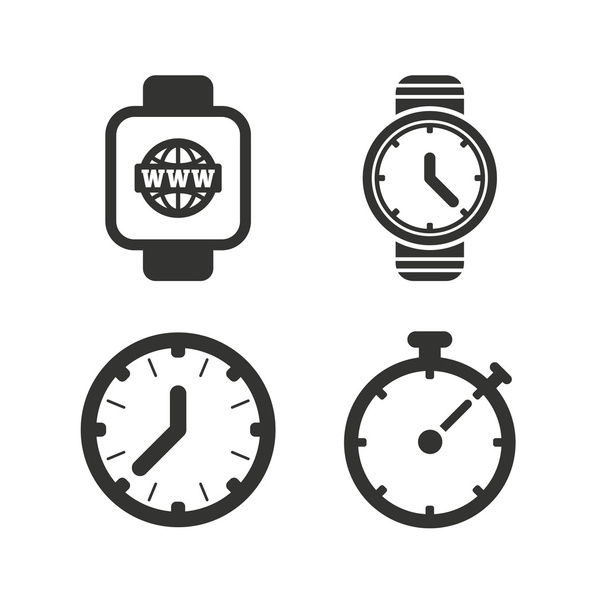 Smart watch. Mechanical clock time - Wektor, obraz